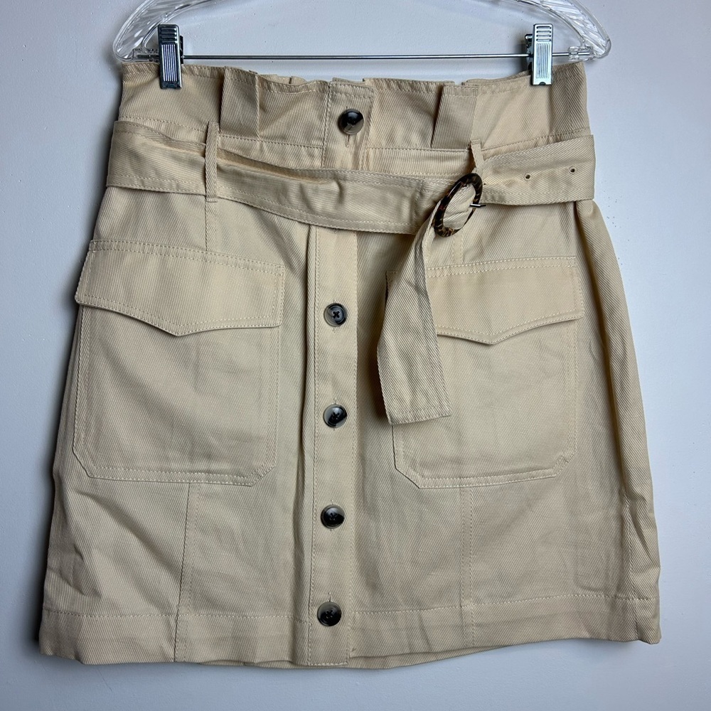 NWT Banana republic 10 Mini Skirt High rise Button Down Old Money office career - Picture 2 of 12